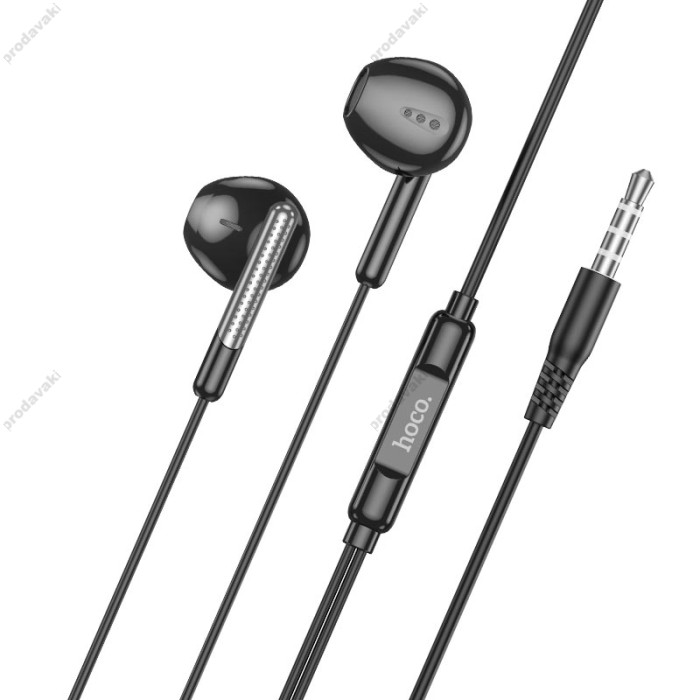 Дротові навушники HOCO M123 Glory universal earphones with microphone 3.5mm Black