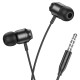 Дротові навушники HOCO M122 Power metal universal earphones with microphone 3.5mm Black