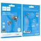 Дротові навушники HOCO M122 Power metal universal earphones with microphone 3.5mm Metal-grey