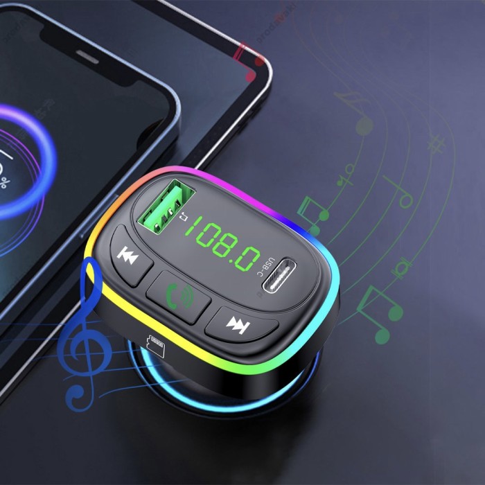 FM-трансмітер Hoco Earldom ET-M104 Black Bluetooth 5.0