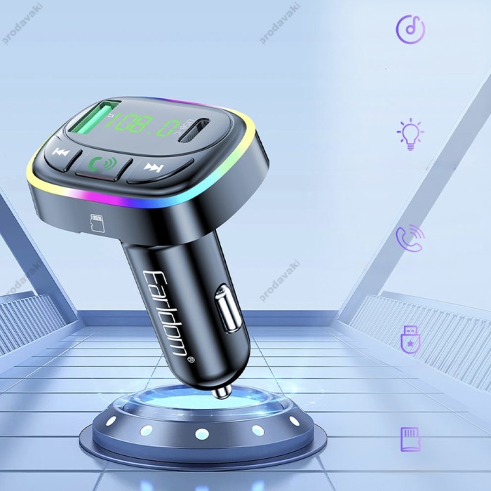 FM-трансмітер Hoco Earldom ET-M104 Black Bluetooth 5.0