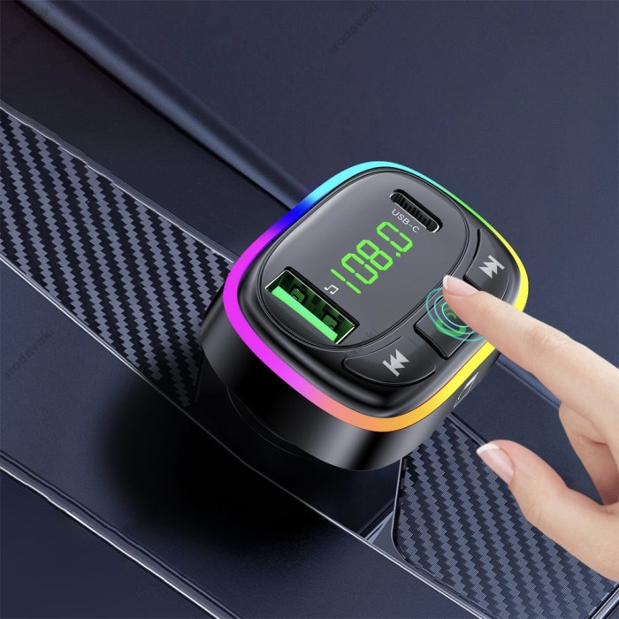 FM-трансмітер Hoco Earldom ET-M104 Black Bluetooth 5.0