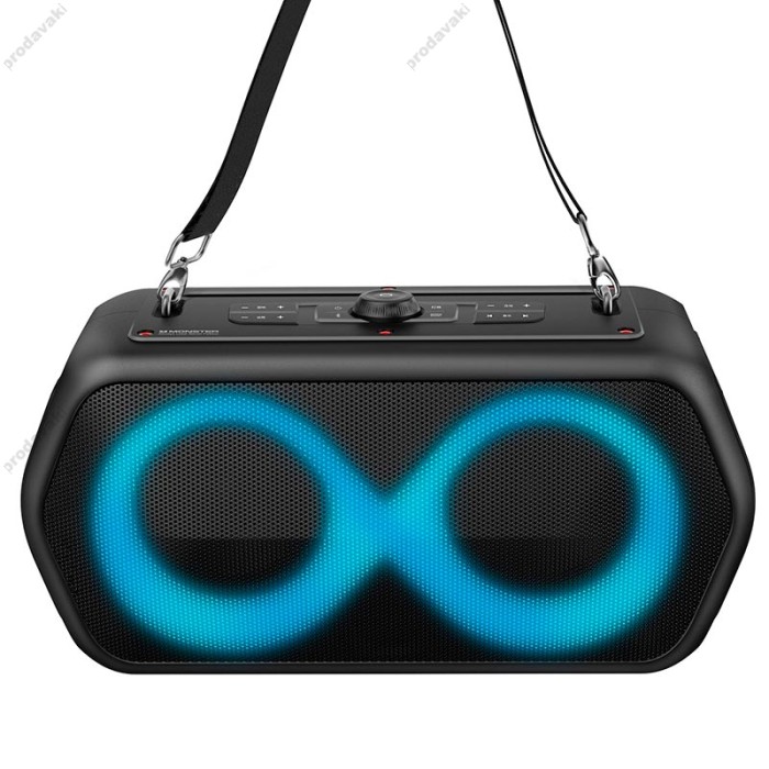 Портативна колонка Bluetooth MONSTER M176 Musicbox Go (MS22132) IPX5 2-ма мікрофонами 80W Black