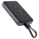 Повербанк портативний акумулятор Power bank Acefast M10 MagSafe with cable 30W 10000 mAh Black