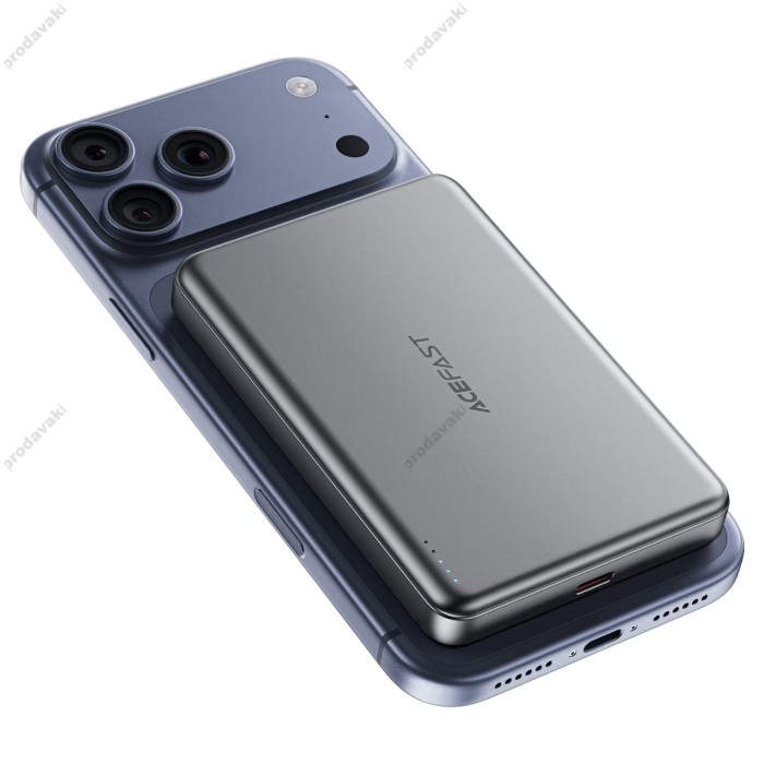 Повербанк портативний акумулятор Power bank Acefast M12 ultra-thin MagSafe магнітний 20W 10000 mAh Black