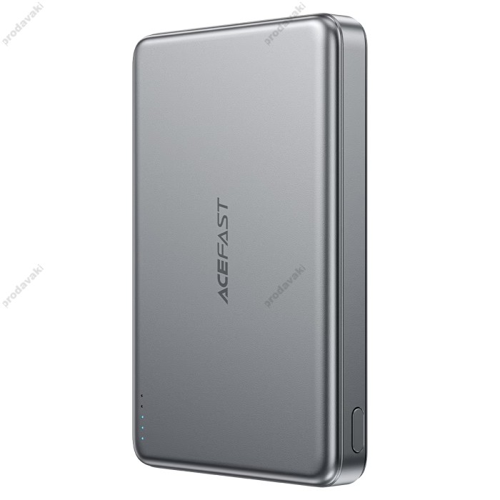 Повербанк портативний акумулятор Power bank Acefast M12 ultra-thin MagSafe магнітний 20W 10000 mAh Black