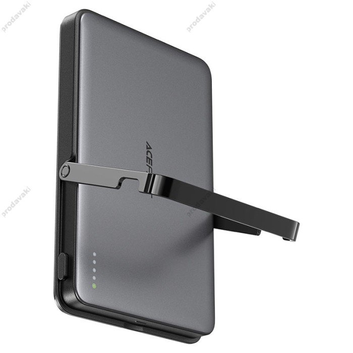 Повербанк портативний акумулятор Power bank Acefast M16 ultra-thin MagSafe магнітний 18W 5000 mAh Black