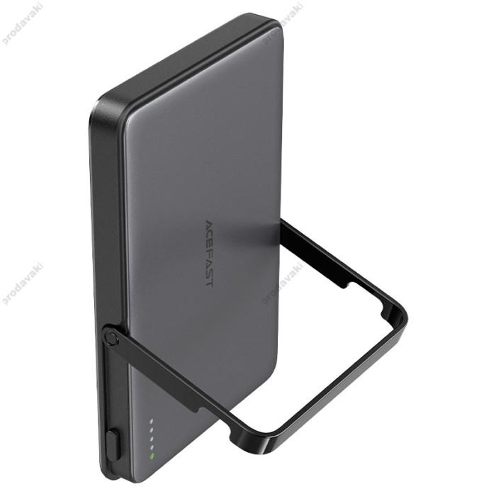 Повербанк портативний акумулятор Power bank Acefast M16 ultra-thin MagSafe магнітний 18W 5000 mAh Black