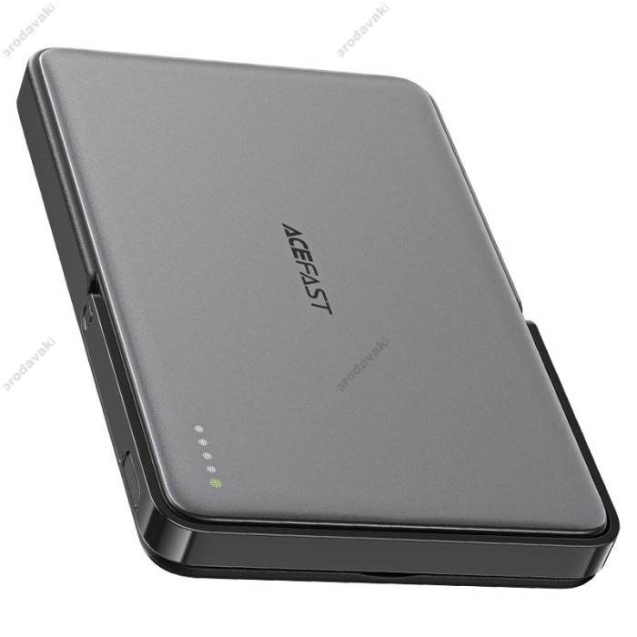 Повербанк портативний акумулятор Power bank Acefast M16 ultra-thin MagSafe магнітний 18W 5000 mAh Black
