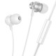 Дротові навушники HOCO M110 Encourage metal universal earphones with mic 3.5mm Silver