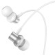 Дротові навушники HOCO M110 Encourage metal universal earphones with mic 3.5mm Silver