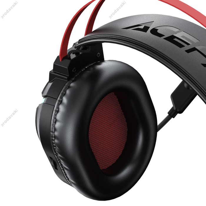 Дротові навушники ACEFAST H16 gaming wired headset IPX4 USB, 3.5mm Black