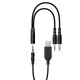 Дротові навушники ACEFAST H16 gaming wired headset IPX4 USB, 3.5mm Black