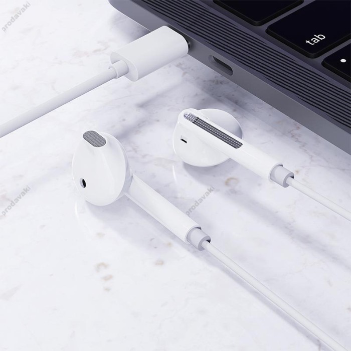 Дротові навушники ACEFAST L13 semi-in-ear wired earphones with mic Type-C White