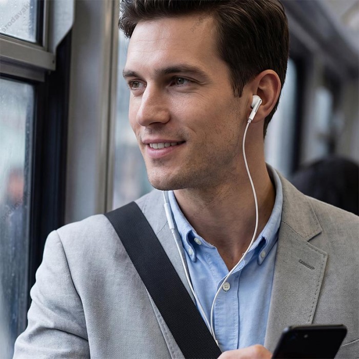 Дротові навушники ACEFAST L13 semi-in-ear wired earphones with mic Type-C White