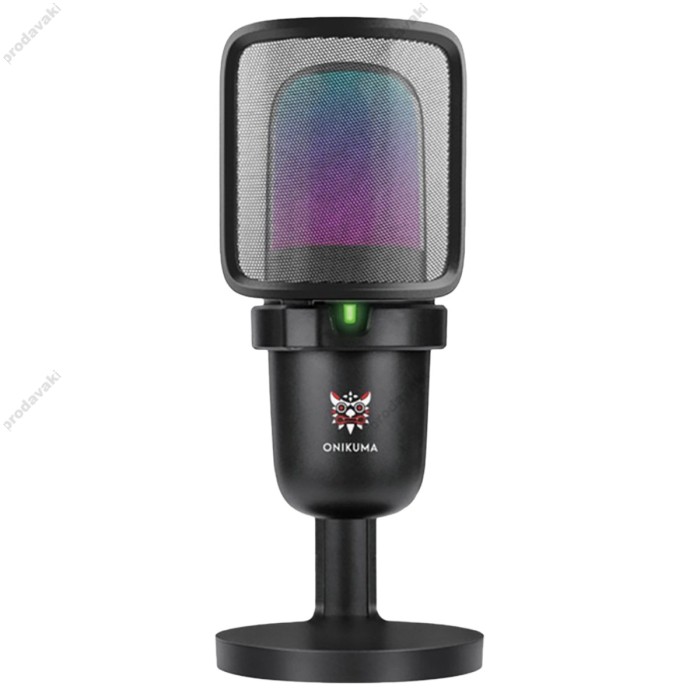 Мікрофон провідний настільний Onikuma M730 microphone RGB Type-C 2m Black