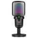 Мікрофон провідний настільний Onikuma M730 microphone RGB Type-C 2m Black