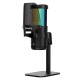 Мікрофон провідний настільний Jmary MC-PW13 Zero Latency Monitor Mic RGB Black