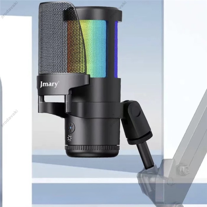 Мікрофон провідний настільний Jmary MC-PW13 Zero Latency Monitor Mic RGB Black