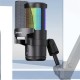 Мікрофон провідний настільний Jmary MC-PW13 Zero Latency Monitor Mic RGB Black