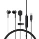 Дротові навушники ACEFAST L12 semi-in-ear karaoke wired earphones Type-C Black