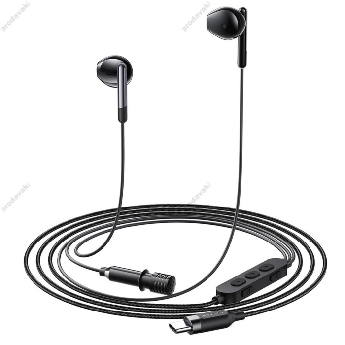 Дротові навушники ACEFAST L12 semi-in-ear karaoke wired earphones Type-C Black