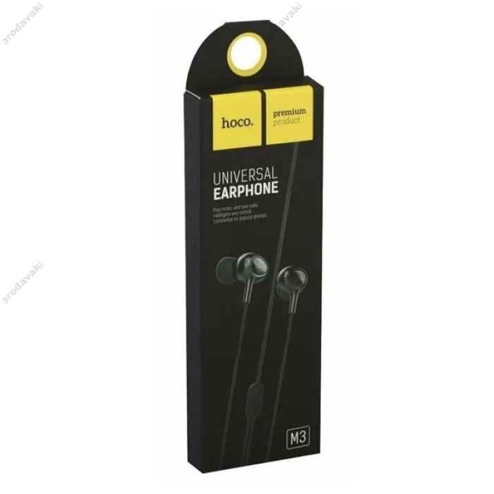 Дротові навушники HOCO M3 Universal Earphone Black