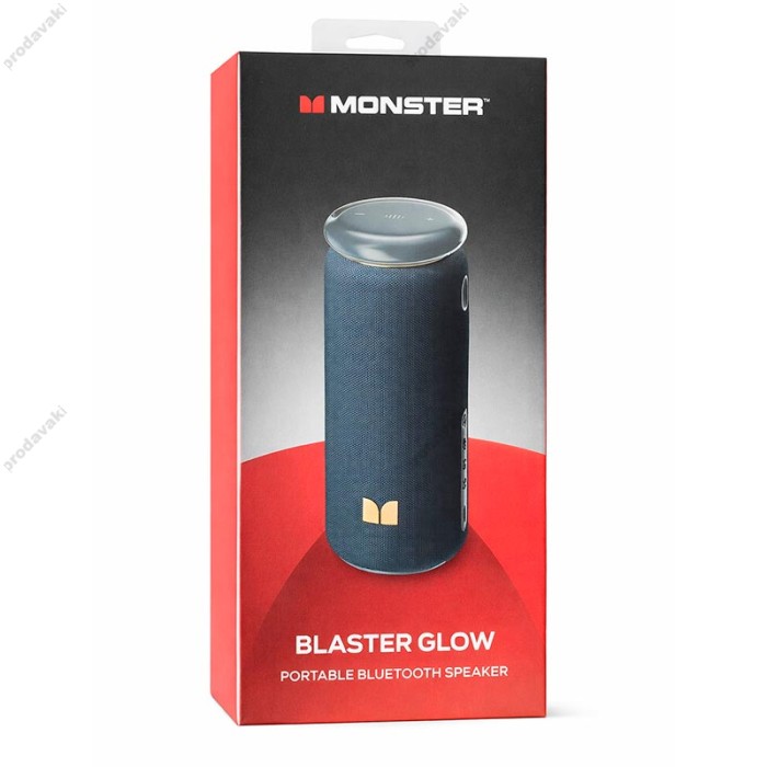 Портативна колонка Bluetooth MONSTER M210 Blaster Glow (MS62132) IPX5 BT5.4 20/40W Blue