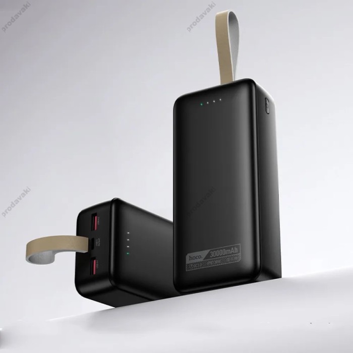 Повербанк портативний акумулятор Power bank Hoco DB130A Tridentis fully compatible PD30W 30000 mAh Black