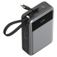 Повербанк портативний акумулятор Power bank ACEFAST M21 with cable 65W 20000 mAh Black