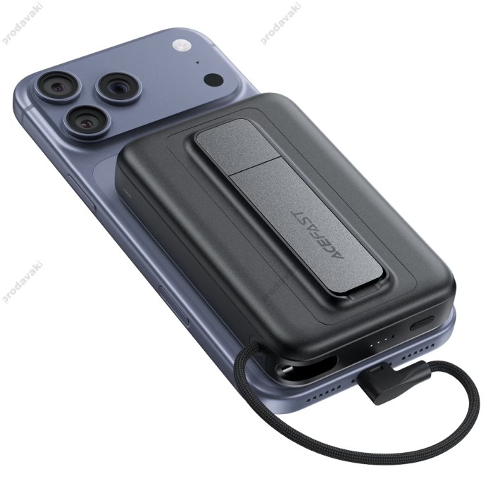 Повербанк портативний акумулятор Power bank Acefast M24 fast charging MagSafe магнітний 22.5W 10000 mAh Grey