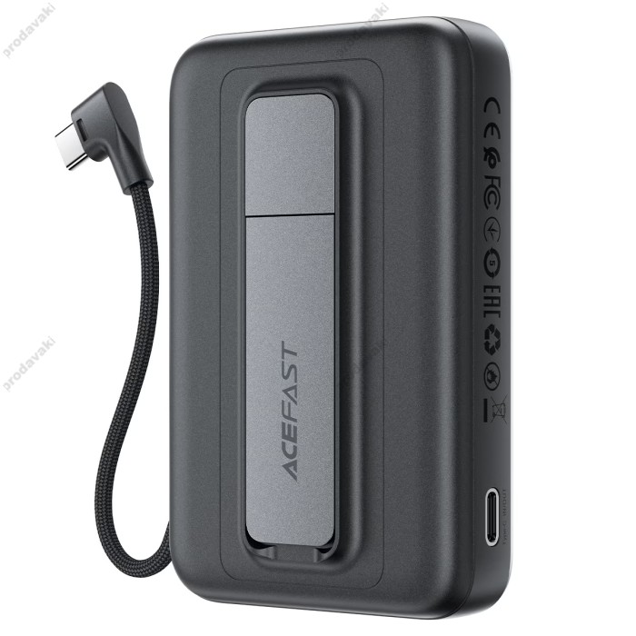 Повербанк портативний акумулятор Power bank Acefast M24 fast charging MagSafe магнітний 22.5W 10000 mAh Grey