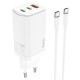 Мережевий зарядний пристрій HOCO N16 Scenery GaN charger Type-C cable 65W White