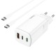 Мережевий зарядний пристрій HOCO N16 Scenery GaN charger Type-C cable 65W White