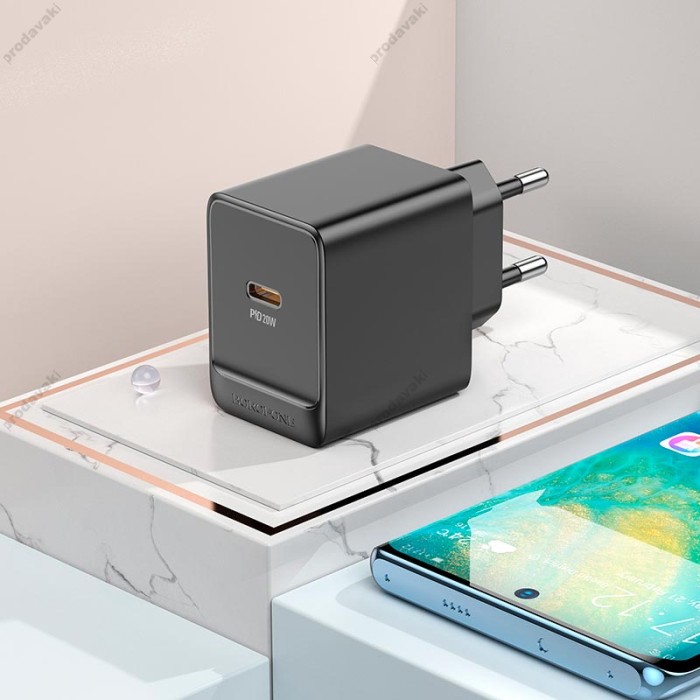 Мережевий зарядний пристрій Borofone BAS13A Erudite single port charger 20W Black