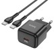 Мережевий зарядний пристрій Hoco N32 Glory Home Charger Cable Type-C 30W Black