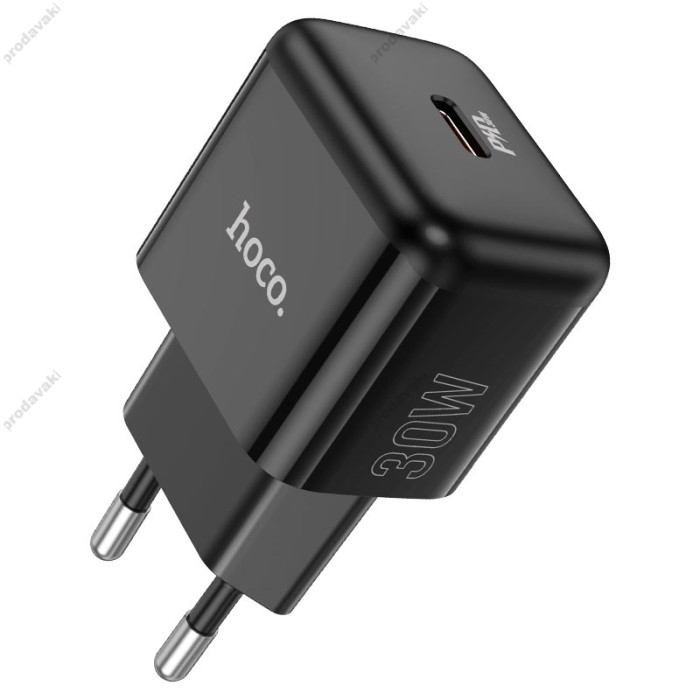 Мережевий зарядний пристрій Hoco N32 Glory Home Charger Cable Type-C 30W Black