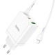 Мережевий зарядний пристрій Hoco N33 Start three-port charger Lightning cable 35W White