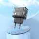 Мережевий зарядний пристрій HOCO N34 dazzling dual-port Lightning cable 20W Transparent-black