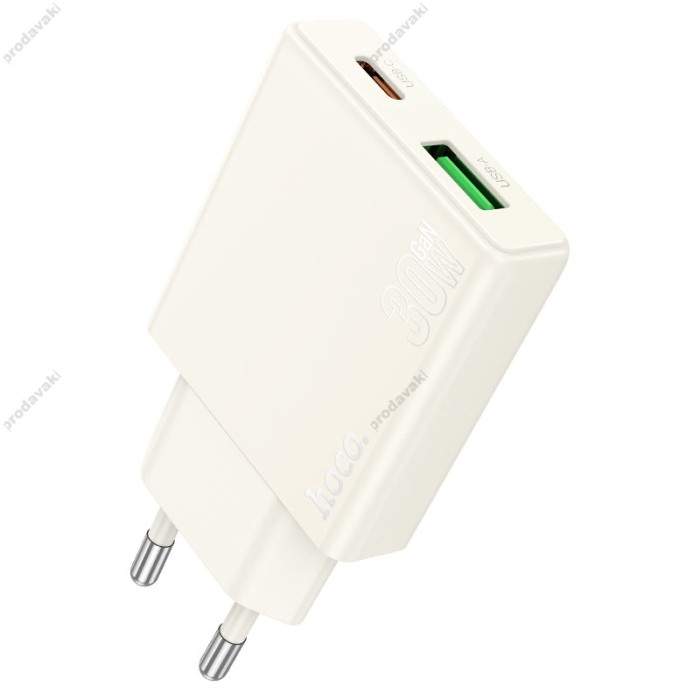 Мережевий зарядний пристрій HOCO N45 Biscuit charger 30W White