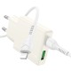 Мережевий зарядний пристрій HOCO N45 Biscuit charger Lightning cable 30W White