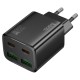 Мережевий зарядний пристрій HOCO N55 Fundador four-port charger Type-C cable 20W Black