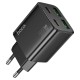 Мережевий зарядний пристрій HOCO N55 Fundador four-port charger Type-C cable 20W Black