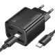 Мережевий зарядний пристрій HOCO N55 Fundador four-port charger Type-C cable 20W Black