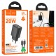 Мережевий зарядний пристрій HOCO N60 Gentle single port charger 20W Black