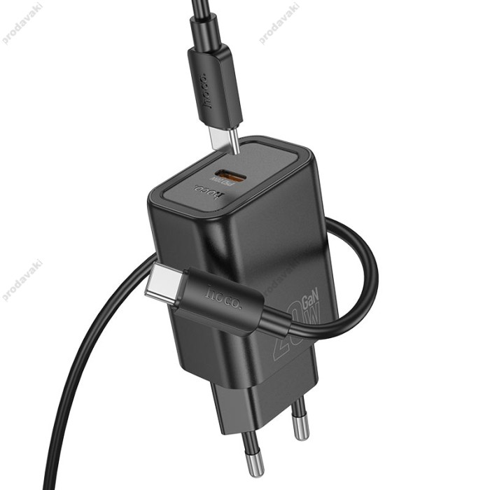 Мережевий зарядний пристрій HOCO N60 Gentle single port charger 20W Black