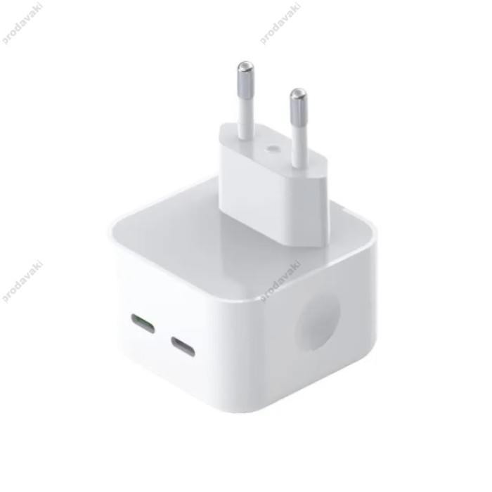 Мережевий зарядний пристрій XO L102 35W dual Type-c port fast charger White