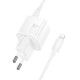 Мережевий зарядний пристрій HOCO N66 Smart Lightning cable 35W White