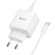 Мережевий зарядний пристрій HOCO N83 Profit single port Type-C cable 60W White