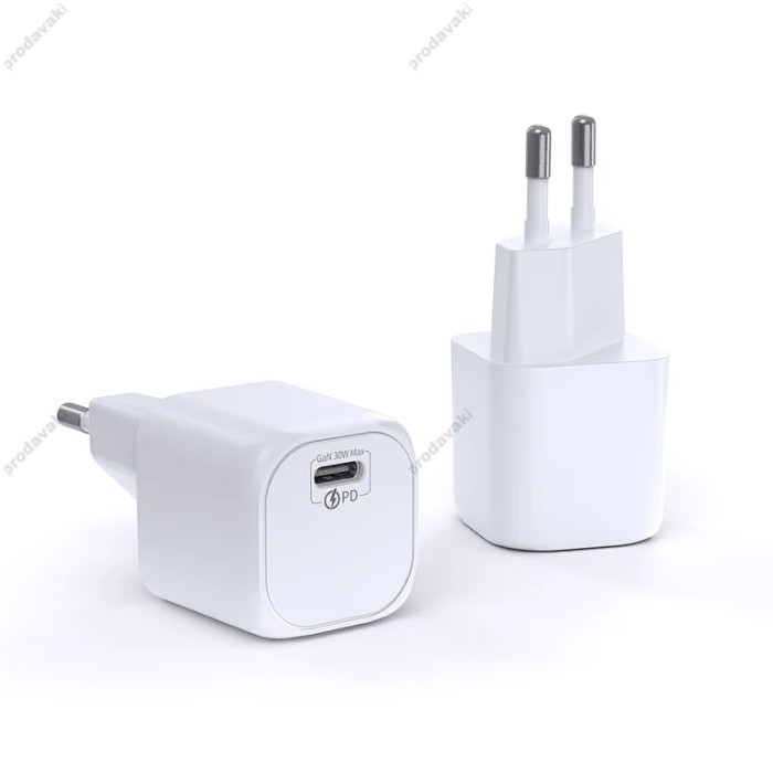 Мережевий зарядний пристрій Wiwu RY-U30A Gan Fast Charger 30W White